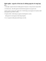 Lý thuyết nguyên tố hóa học