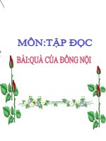 Bài giảng tiếng việt 3 tuần 33 bài tập đọc   quà của đồng nội 