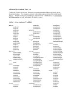 Sublists of the academic word list