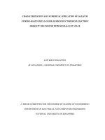 Characterization and numerical simulation of gallium nitride based metal oxide semiconductor high electron mobility transistor with high k gate stack 