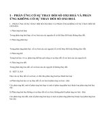 Lý thuyết phân loại phản ứng trong hoá học vô cơ