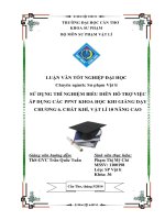 sử dụng th nghiệm biểu diển hỗ trợ việc áp dụng các ppnt khoa học khi giảng dạy chương 6. chất khí vật lí  10 nâng cao