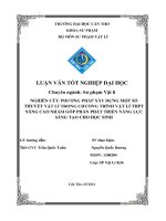 nghiên cứu phương pháp xây dựng một số thuyết vật lí trong chương trình vật lí thpt nâng cao nhằm góp phần phát triển năng lực sáng tạo cho học sinh