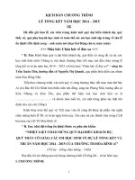 Chương trình chi tiết lễ tổng kết năm học và các bài phát biểu. Tham khảo