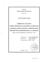 Góp phần tìm hiểu tác dụng chống viêm của hoa cây kim ngân (lonicera japonica thump caprioliaceae) kết hợp với anpha chymotrysin