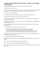 Lý thuyết phản ứng oxi hoá - khử