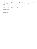 Bài 1 trang 35 sgk hóa học 10