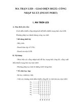 MA TRẬN LED – GIAO DIỆN RS232  CỔNG NHẬP XUẤT (INUOT PORT) 