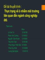 Thực trạng về ô nhiễm môi trường liên quan đến ngành công nghiệp ô tô