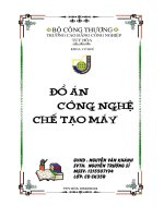 đồ án tốt nghiệp chuyên nghành cơ khí đề tài chế tạo máy