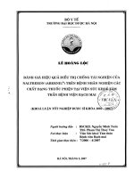 Đánh giá hiệu quả điều trị chống tái nghiện của naltrexon (abernil) trên bệnh nhân nghiện các chất dạng thuốc phiện tại bệnh viện sức khỏe tâm thần bệnh viện bạch mai