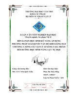 rèn luyện học sinh kỹ năng áp dụng phương pháp giải quyết vấn đề khi giảng dạy chương 3. sóng cơ, vật lý 12 nâng cao, nhằm bồi dưỡng học sinh năng lực tự học