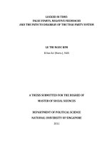 Locked in tim false starts, negative feedbacks and the path to disarray of the thai party system 