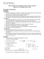 đề cương ôn tập toán học kỳ 2 lớp 11 (chuẩn) giải tích hình học 