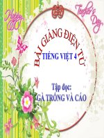 Bài giảng tiếng việt 4 tuần 5 bài tập đọc   gà trống và cáo 