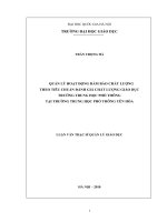 Quản lý hoạt động đảm bảo chất lượng theo tiêu chuẩn đánh giá chất lượng giáo dục trường trung học phổ thông tại trường trung học phổ thông yên hòa  luận văn ths  giáo dục học 