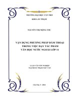 vận dụng phương pháp đàm thoại trong việc dạy tác phẩm văn học nước ngoài lớp 11