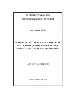 Mối quan hệ giữa giá trị doanh nghiệp và cấu trúc hội đồng quản trị , minh chứng thực nghiệm từ các công ty niêm yết trên hose 