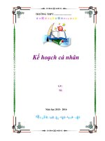 mẫu bìa đẹp cho kế hoạch cá nhân hoặc SKKN