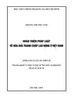 Hoàn thiện pháp luật về hòa giải tranh chấp lao động ở Việt Nam