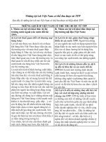 ưu và nhược điểm khi VN gia nhập tpp