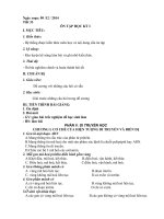 giáo án tiết ôn tập và kiểm tra sinh 12 học kì I