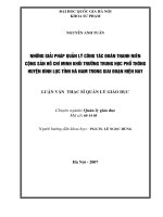 Những giải pháp quản lý công tác đoàn thanh niên cộng sản hồ chí minh khối trường trung học phổ thông huyện bình lục tỉnh hà nam trong giai đoạn hiện nay  luận văn ths  giáo dục học 