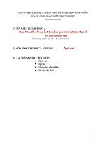 DẠY học THEO CHỦ đề TÍCH hợp LIÊN môn  học thu điếu (nguyễn khuyến) qua trải nghiệm thực tế tại quê hương ông 