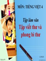 Bài giảng tiếng việt 4 tuần 3 bài tập làm văn   viết thư 