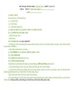 mẫu KẾ HOẠCH giảng dạy bài học môn vật lý