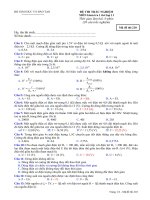 Đề thi trắc nghiệm vật lý 1 tiết lớp 11 