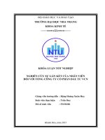 Nghiên cứu sự gắn kết của nhân viên đối với tổng công ty cổ phần đầu tư VCN