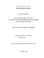 Quản lý hoạt động đào tạo của trường cao đẳng nghề dịch vụ hàng không đáp ứng nhu cầu xã hội  luận văn ths  giáo dục học 