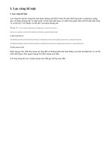 Lý thuyết các hiện tượng bề mặt của chất lỏng