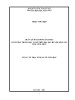 Quản lý hoạt động dạy học các trường trung học cơ sở trên địa bàn huyện sông lô, tỉnh vĩnh phúc  luận văn ths  giáo dục học 