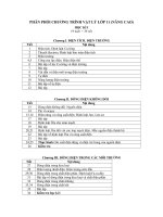 Phân phối chương trình môn tiếng anh lớp 11 thpt chương trình nâng cao (2) 