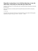 Lý thuyết điện năng - công của dòng điện