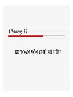 Bài giảng kế toán doanh nghiệp chương 9 kế toán vốn chủ sở hữu 