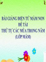 Bài giảng điện tử mầm non lớp Mầm đề tài Thứ tự các mùa trong năm