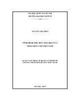 Tình hình thu hút vốn ODA của nhật bản vào việt nam