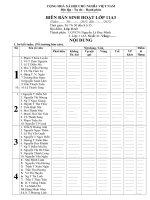 Biên bản sinh hoạt chủ nhiệm khối 11 