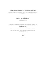 Time domain equalization for underwater acoustic OFDM systems with insufficient cyclic prefix 