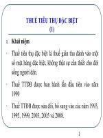 Bài giảng Thuế đại cương: Thuế tiêu thụ đặc biệt  ĐH Cần Thơ