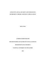 Longevity, social security and endogenous retirement  theory and policy implications 