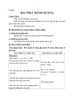 Tin học bài THỰC HÀNH số 2 