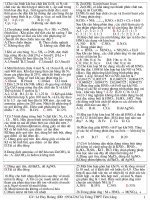 Đề thi chắc nghiệm hóa học lớp 11 