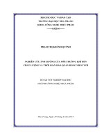 Nghiên cứu ảnh hưởng của môi trường khí đến chất lượng và thời gian bảo quản rong nho tươi