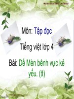 Bài giảng tiếng việt 4 tuần 2 bài tập đọc   dế mèm bênh vực kẻ yếu (TT) 