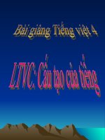 Bài giảng tiếng việt 4 tuần 1 bài luyện từ và câu   cấu tạo của tiếng 