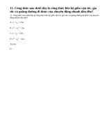 Bài 11 trang 22 sgk Vật lí 10
